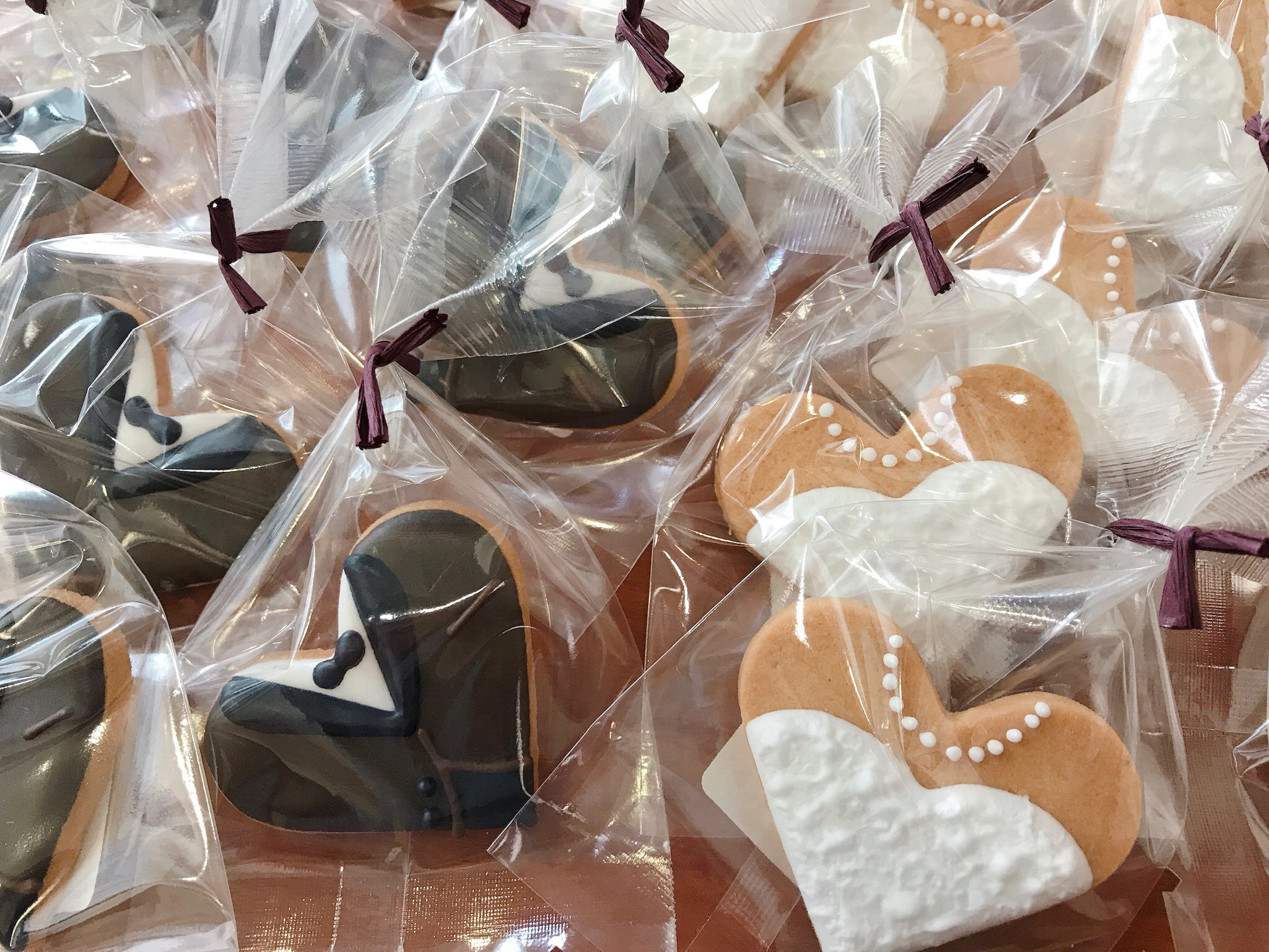 新郎新婦ぷっくりハート