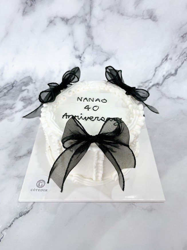 ★リボンケーキC(４号)　オーガンジー